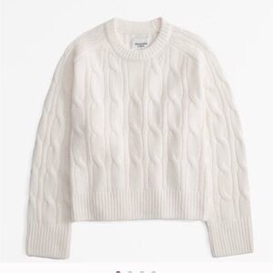 Abercrombie & Fitch | Madeline Cream Cable Knit Sweater | size Medium